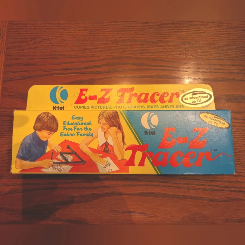 Vintage 1974 E-Z Tracer Drawing Set by K-Tel Retro Toys Rare - Picture 1 of 5